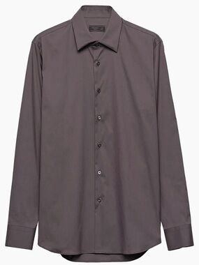 Prada Men's Long-Sleeve Stretch Cotton Shirt